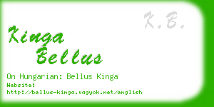 kinga bellus business card